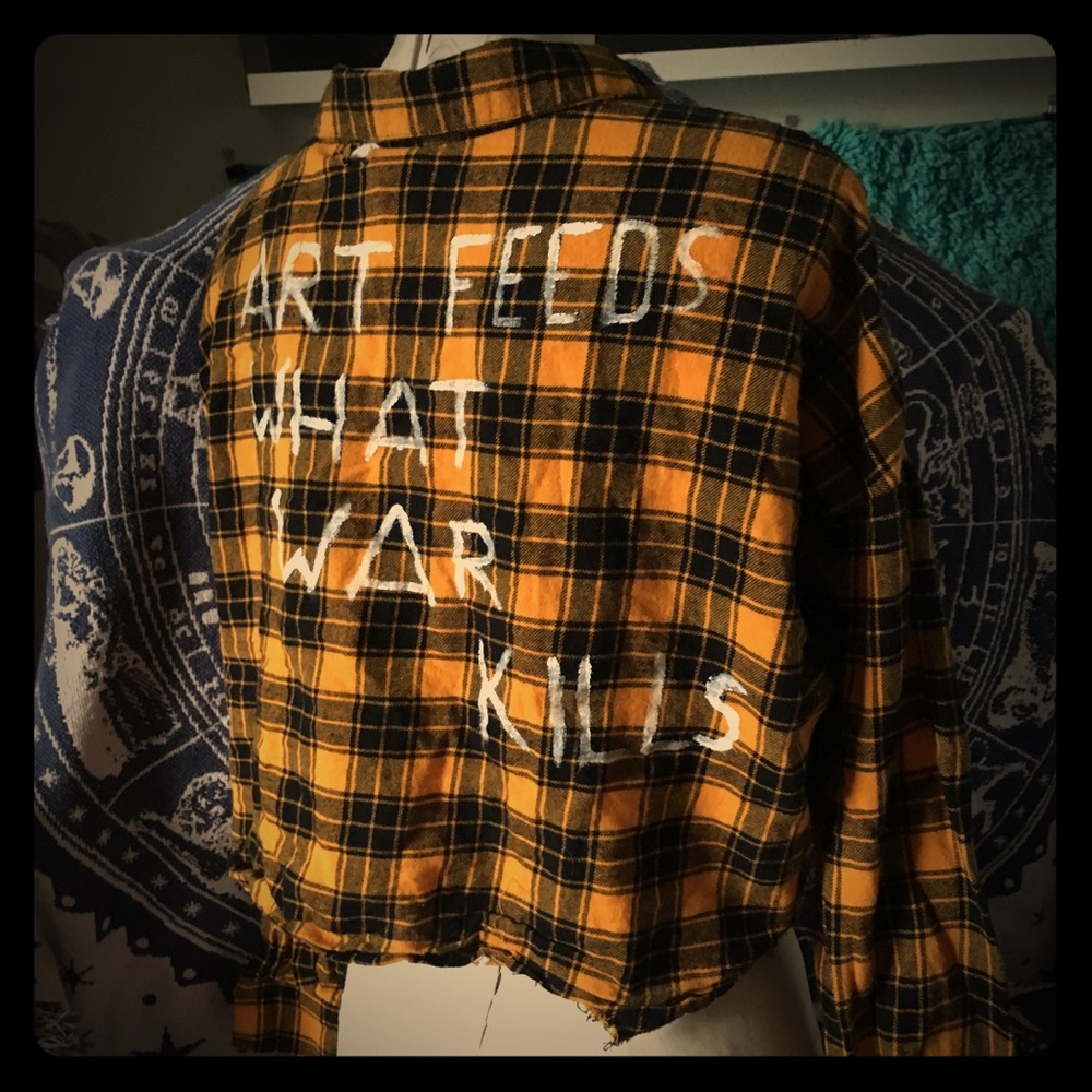 Custom Painted Grunge Flannel